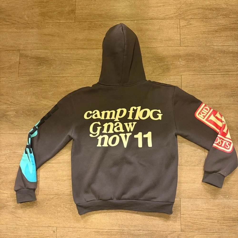Lucky me see ghost men size large Hoodie with Colorful Print